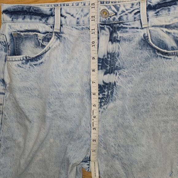 Zara baggy leg high rise distressed jeans sz US 12 UK 44 - Picture 4 of 7